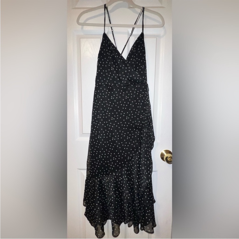 Miami Black and White Polka Dot Midi Dress - Picture 3 of 6
